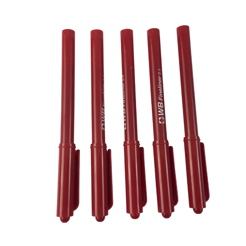 RED FINE LINE PENS PEN FOR DRAWING WRITING/NIB 0.4MM FINELINER ART ANY QTY