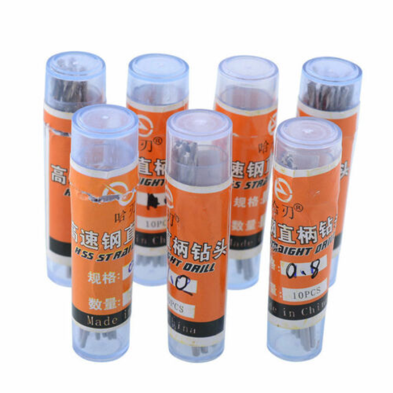 10PCS 0.3-3.5mm Drill Bit Set HSS  Length Twist Metal Drill Bits Tools