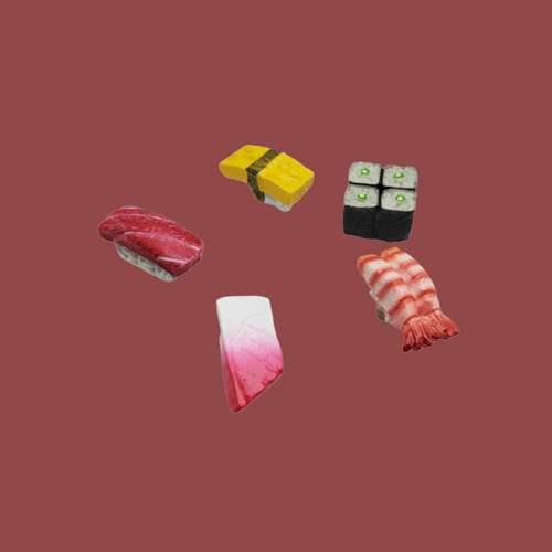5 Mini Set Sushi Resin Japan Refrigerator Magnet Japanese Food Kawaii Japanese