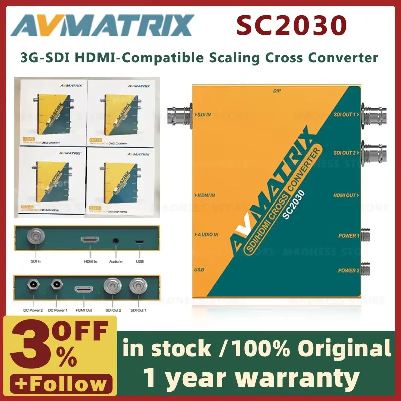 SC2030 SDI to HDMI-compatible 3G SDI HDMI-Compatible Scaling Cross Converter Com