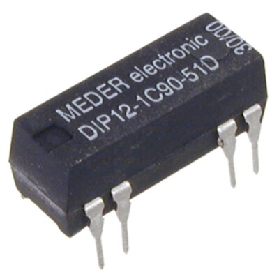 DIP121C9051D Reed-Relais 12V= 1xUM 500 Ohm mit Diode parallel MEDER