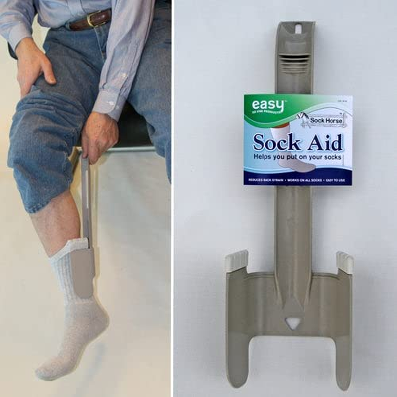 Horse - Senior Sock Aid - Help Put On Socks - Taupe Color