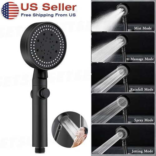 High-Pressure Shower Head, Multi-Functional Hand Held Sprinkler With 5 Modes New