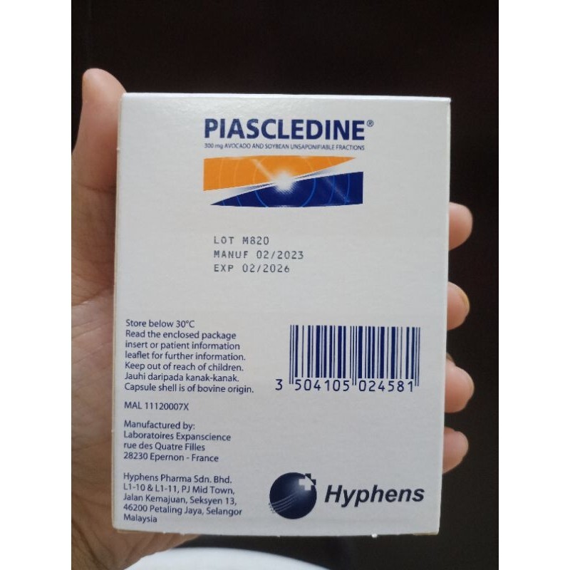 4 x Piascledine 300mg 30's Anti-rheumatic Osteoarthritis Joints, Muscles & Pains