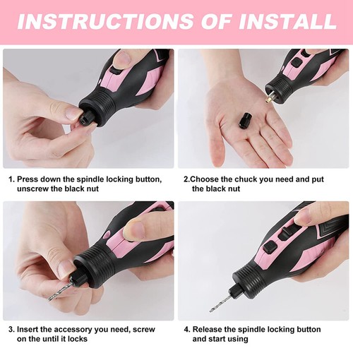 WORKPRO 12V Cordless Rotary Tool Kit 7500-32000 RPM 276PC/295PC/208PC Accessory