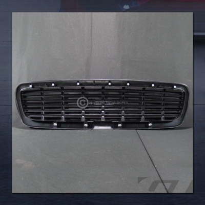For 1997-2004 Dakota/Durango Gloss Black Horizontal Billet Front Bumper Grille