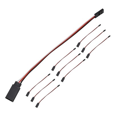 10Pcs 150Mm  Extension Lead Wire JR Cable 3Pin Macho a Hembra para RC Car D5H2