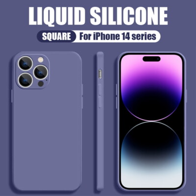 For iPhone 7 8 Plus XS XR 15 14 13 12 11 Pro Max Thin Case Liquid Silicone Cover