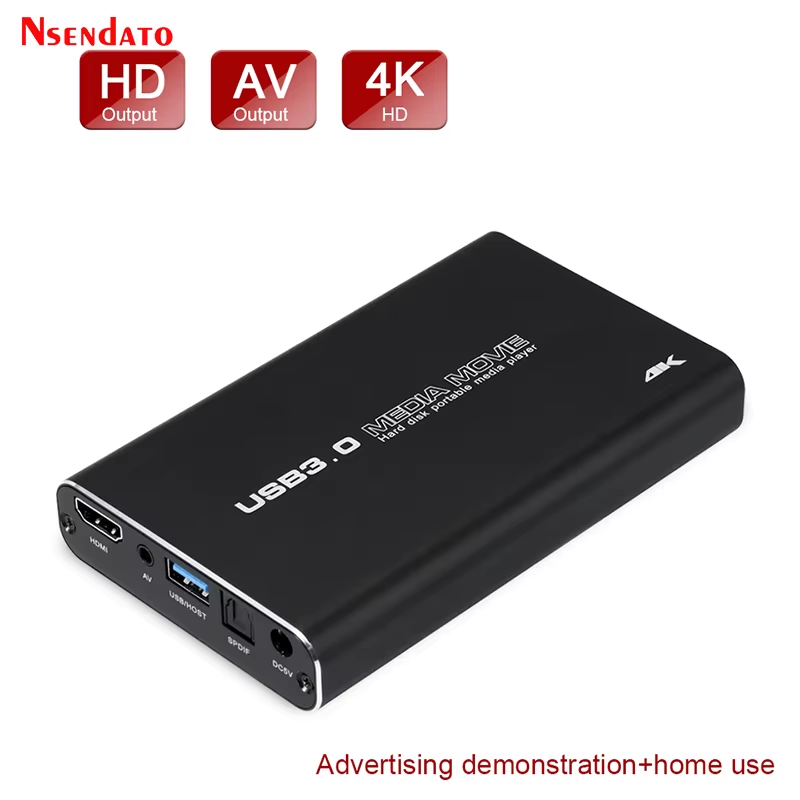 4K Full HD H.265 MKV USD3.0 HDD Media Player Center with Auto Play For USB OTG S