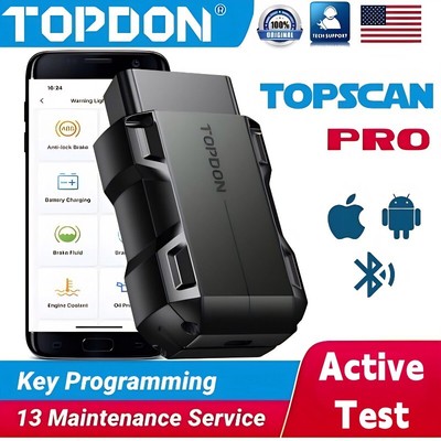 2024 TOPDON Topscan PRO Car Diagnostic Tool Full System Active Test Code Read