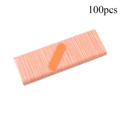 100pcs Disposable Mini Nail File Double Side 100/240Grit Pedicure Manicure Too