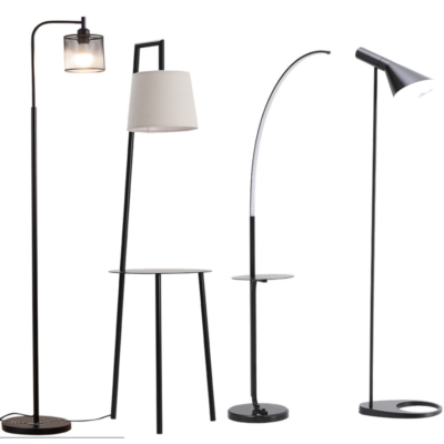 Tall LED Floor Lamp Reading Standing Lamp with Shelf LED Modern Room Lamps