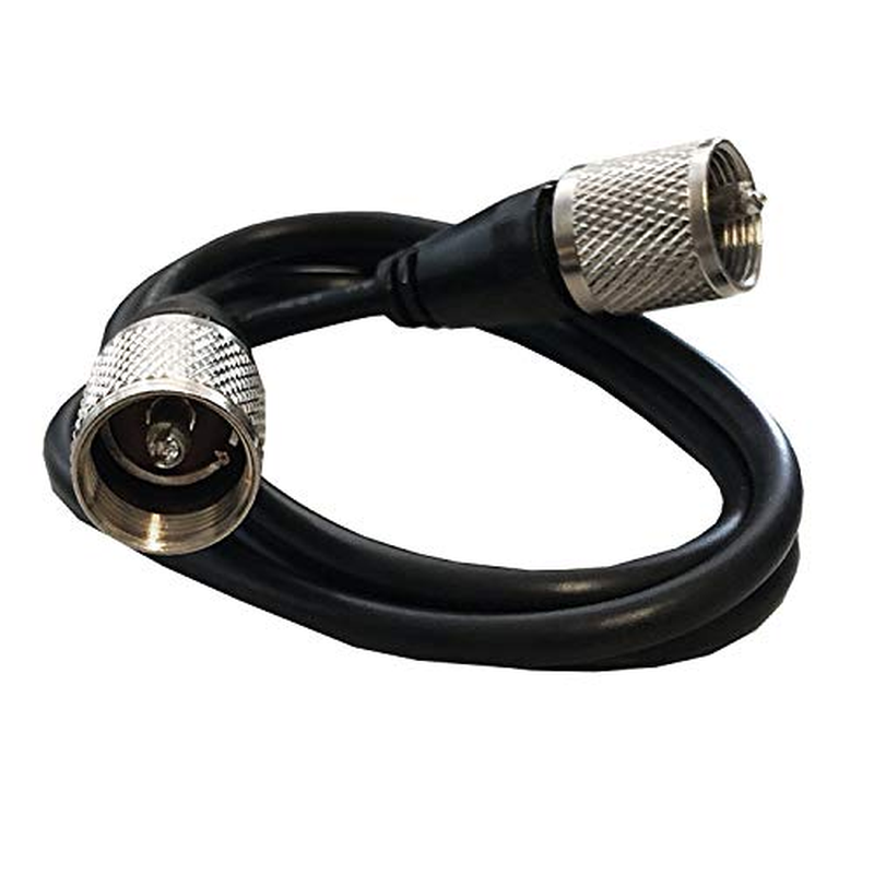 Zbeem Products RG58A/U PL-259 Coax Cable Jumper for HAM & CB Radio, Antenna Anal