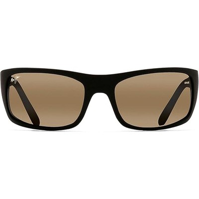 Pre-owned Maui Jim Unisex Polarized Wrap Sunglasses, Large In Black