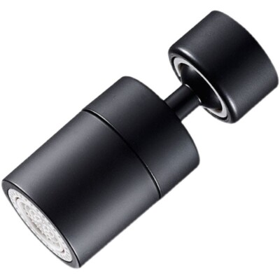Matte Black Sink Faucet Swivel Sprayer Kitchen/Bathroom Head Screw Tip Adapter