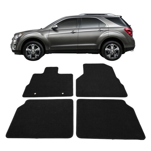 For 10-17 Chevy Equinox 4 Pc Custom Fit Black Front & Rear Carpets Floor Mats 