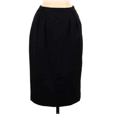 Point and Line Sport Casual Skirt Size 6 Solid Black High Waist Women