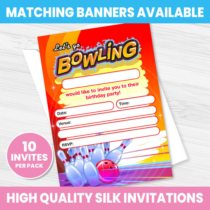 BOWLING BIRTHDAY PARTY INVITATIONS / BIRTHDAY INVITES / BOWLING INVITES