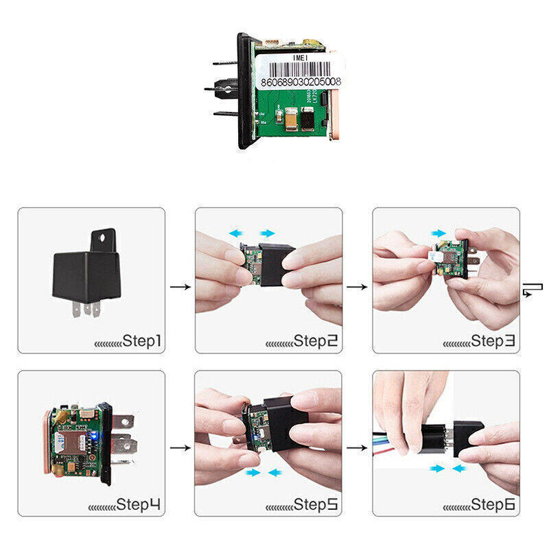 GPS Car Tracker Real Time Device Locator Remote Control Anti-theft Device 10-40V