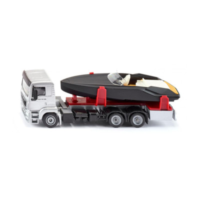 Siku 2715 Man Camion avec Bateau à Moteur Argent/Noir Maßstab 1:50 Neuf °