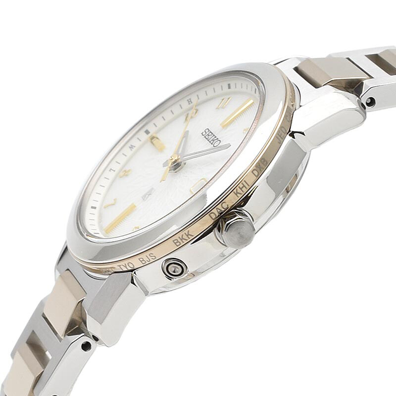 Pre-owned Seiko Lukia I Collection Ssqv082 Titanium Solar Radio Ladies Watch Made In Japan