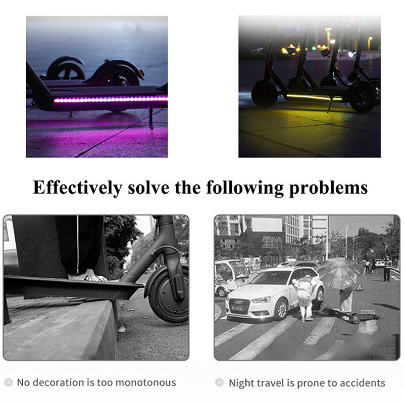 Electric Scooter LED Strip Flashlight Bar Lamp For Xiaomi M365 Skateboard LigUS