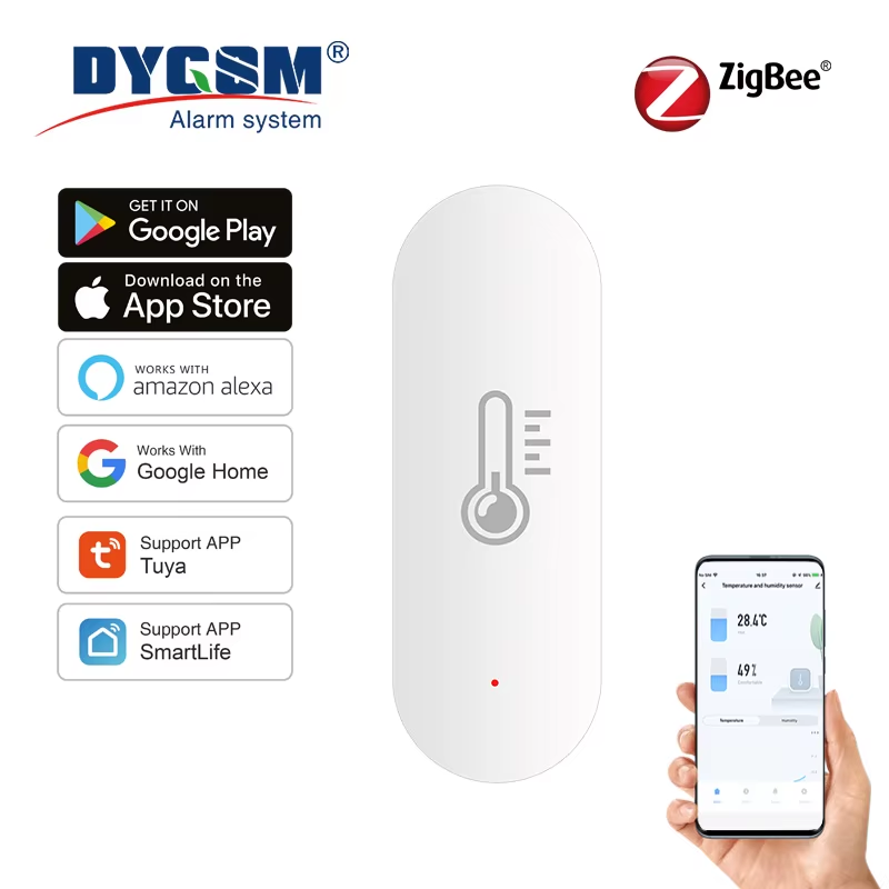 Tuya Zigbee Smart Temperature And Humidity Sensor APP Remote Monitor For Smart H