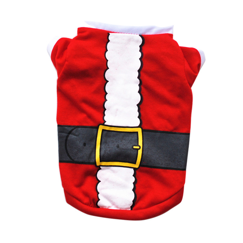 Pet Dog Cat Christmas Santa Clothes Puppy Warm Jumper Costume Outfit Vest UK 10 Pet Dog Cat Christmas Santa Clothes Puppy Warm Jumper Costume Outfit Vest UK 10
