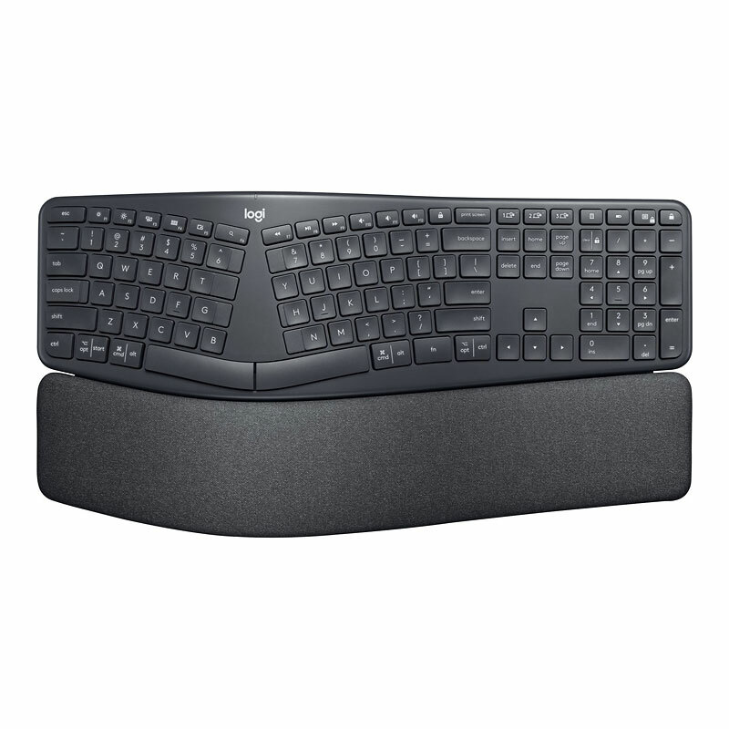 Logitech ERGO K860 Wireless ergonomische Tastatur Bluetooth QWERTZ Grafit