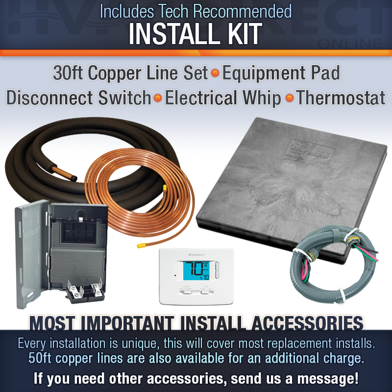 Goodman 2.5 Ton 14.5 SEER2 80000 BTU 80% AC & Downflow Gas Furnace Split System