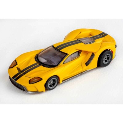 AFX Ford GT Triple Yellow Mega G+ HO Slot Car 22029 fits Auto World Tyco Tomy