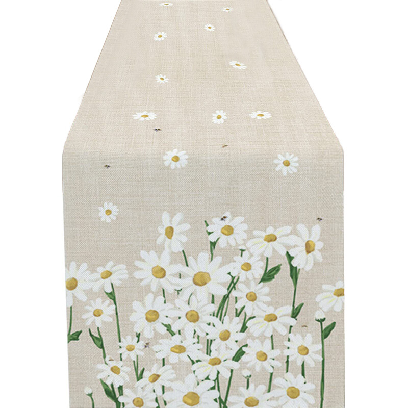 Daisy Flower Table Runners Summer Table Runner for Dining Home Kitchen