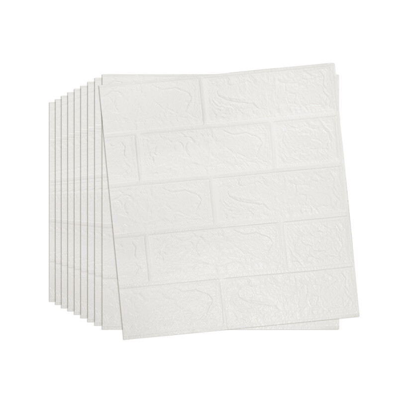 100Pcs 3D Tile Large Brick Wall Sticker Waterproof Foam Panel Self