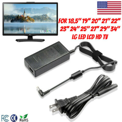 AC Adapter For LG 22LJ4540 24LJ4540 28LJ4540 24LF454B LED TV Power Supply Cord