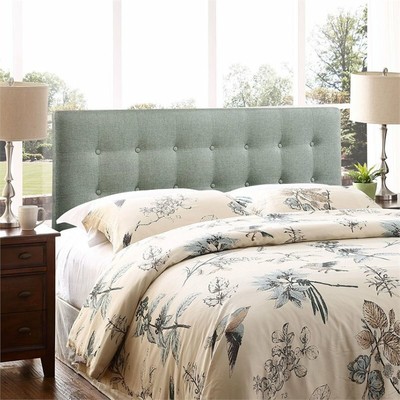 Modway Emily Upholstered Full Panel Headboard in Gray