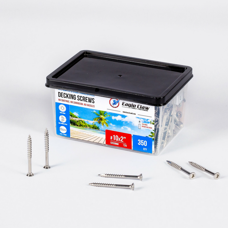 Eagle Claw Stainless Steel Wood Screws Star Drive Flat Head Various Sizes