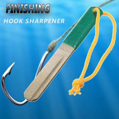 1Pcs Outdoor Diamond Coated Fish Hook Cutter Sharpener Sharpening File Fishing