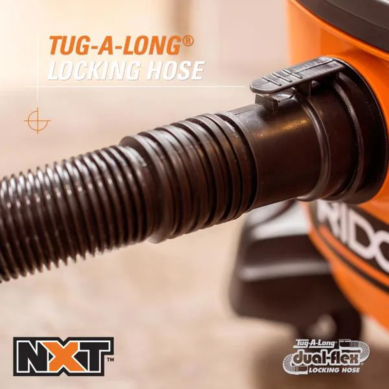1-7/8 In. X 14 Ft. Tug-A-Long Locking Vacuum Hose for RIDGID Wet/Dry Shop Vacuum