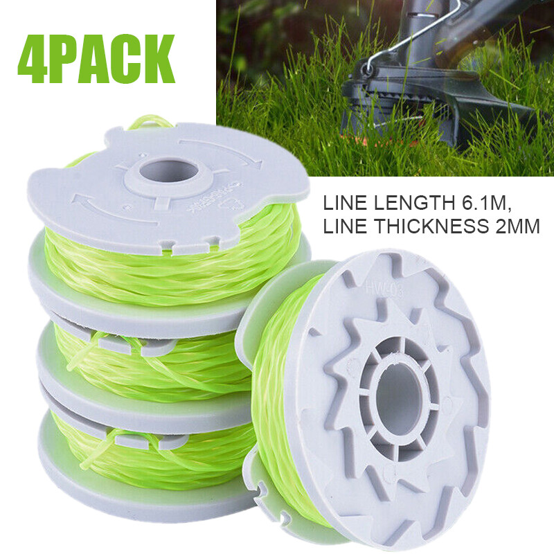 4Kits  Worx WA0014 Spool & Line for WG168, WG191 & WG190 Cordless String Trimmer