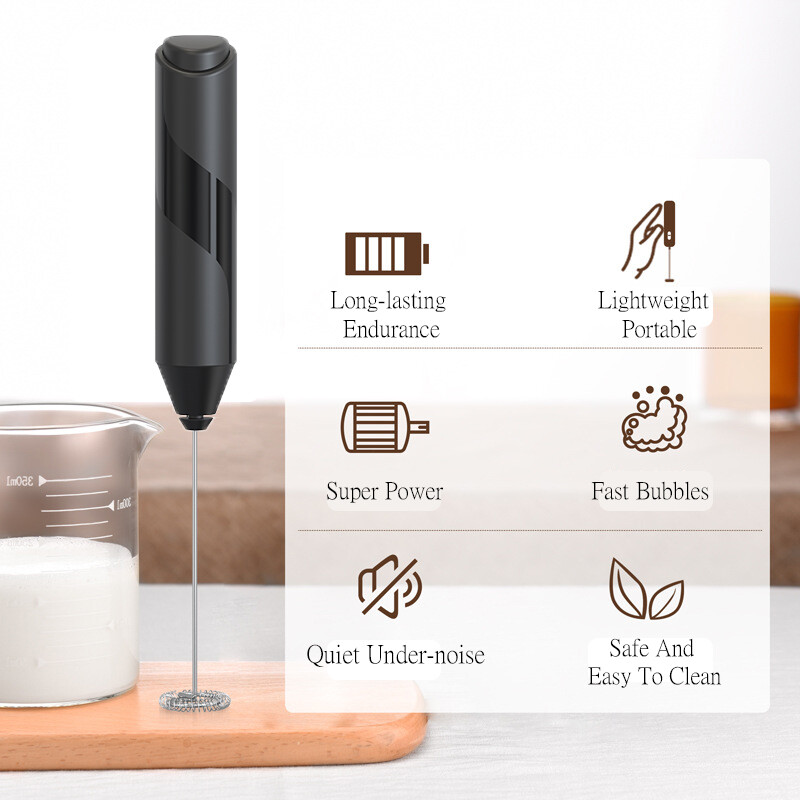 Milk Frother Whisk Electric Egg Beater Hand Coffee Shake Mixer Mini Kitchen Tool