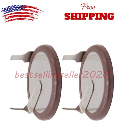 2pcs VL2020 Battery 90 degree Fit for BMW Key Remote Fob Rechargeable Type 3V US
