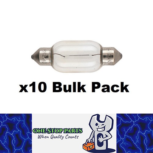 10 x 41mm 12V 21W FESTOON GLOBES 12 VOLT 21 WATT BASE TYPE 41mm 10PC PACK