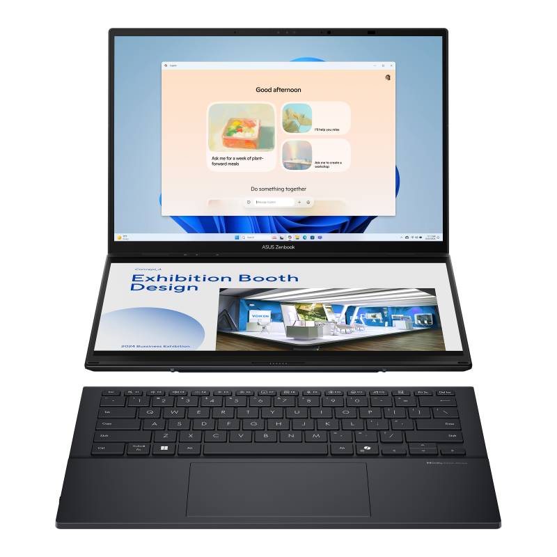 ASUS ZenBook Duo UX8406 14-Inch OLED Touch 2in1 Notebook, Intel U9-285H 32GB 1TB