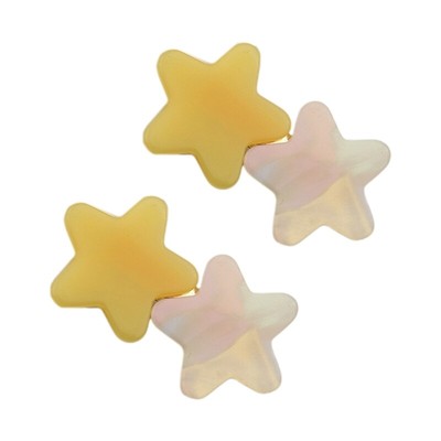 Acrylic Resin Star Hairpin Creaseless Duckbill Hair Barrette Seamless Hairpin
