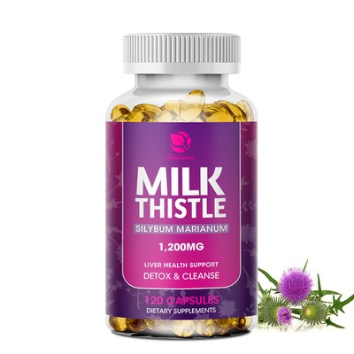 120pcs Milk Thistle (Silymarin) 1200MG Dandelion Root Capsules Liver Health Caps