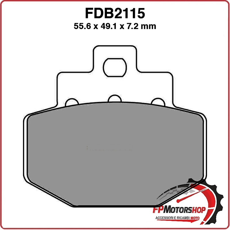 PASTIGLIE FRENI PER SCOOTER FDB2115EF GILERA RUNNER VXR 200 04>05 PIAGGIO VESPA