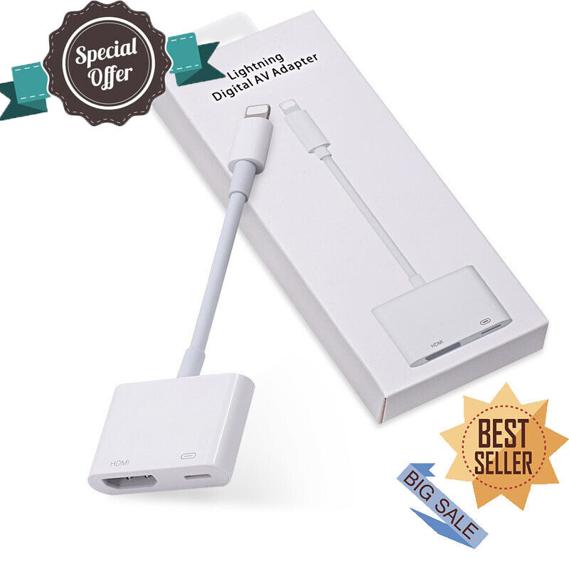 Apple Lightning Digital AV Adapter,1080P Lightning to HDMI Apple Lightning Digital AV Adapter,1080P Lightning to HDMI