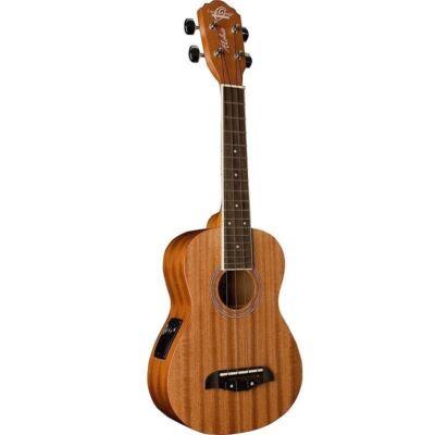 Oscar Schmidt OU2E Acoustic Electric Concert Ukulele, Satin Natural
