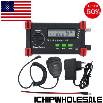 USDX USDR HF QRP SDR Transceiver SSB/CW 8-Band 5W DSP SDR Shell+Handheld Mic US