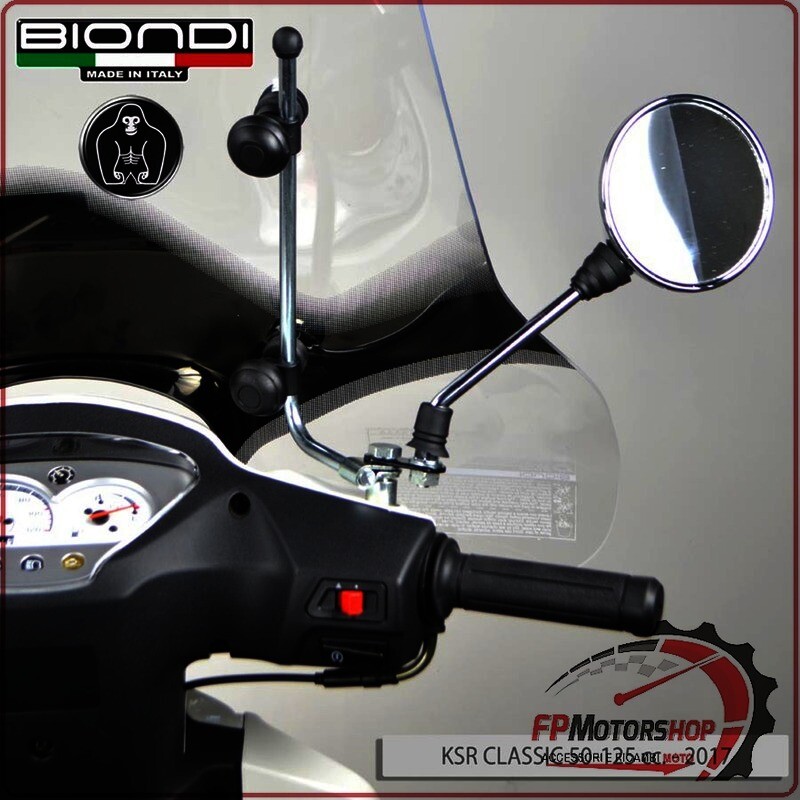 KIT ATTACCHI PARABREZZA PER SCOOTER KSR CLASSIC 2017> BIONDI 8500500 50/125